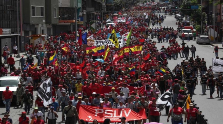 Venezuela'da enternasyonalist yürüyüş